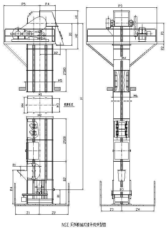 環(huán)鏈斗提機(jī)圖紙