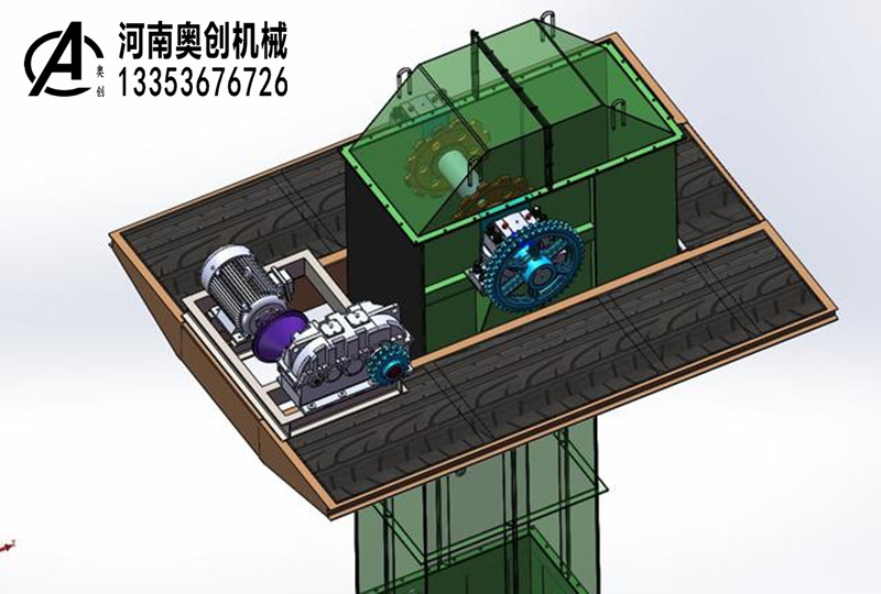 NE斗式提升機(jī)機(jī)頭3D圖