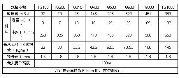 鋼絲繩芯膠帶斗式提升機